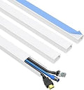 Cord Hider, 62.8in Cable Hider, Cord Covers for Wires on Wall, Wire Covers for Cords, Wire Hiders for TV on Wall, Easier Setup Cable Cover Cable Management, 4X L15.7 W1.18 H0.67in