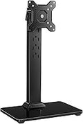 Perlegear Small TV Stand & Monitor Mount for 13-34 Inch Screens, Universal Table Top Base & Desk Riser with Swivel, Tilt, 360° Rotation and 5 Height Settings, Holds 44 lbs, Max VESA 100x100mm, PGTVS29