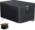 Fire Pit Cover Rectangular,600D Outdoor Furniture Covers Waterproof For Patio Tables,43" Propane Gas Firepit Table Cover For Rectangle Fireplace,43"L x 25"W x 25"H