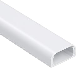 ZhiYo Cable Hider Raceway Kit, Cord Hider for TV on Wall, Paintable Cord Cover Channel, Wire Hiders for Wall Mounted TV in Home Office, 0.95in (W) x 0.47in (H), White