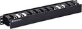 RackPath 1U 19 Inch Plastic Server Rack Mount Cable Management Duct Raceway with Panel Cover