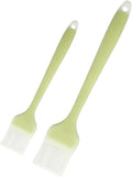 Pastry Brush Silicone Basting Brush for Cooking,2PCS 10+8 in Heat Resistant Food Brushes for Baking, Grilling, Cooking and Spreading Oil, Butter, BBQ Sauce, or Marinade (Green)
