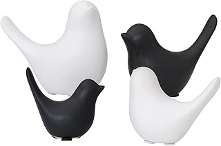 Notakia Small Birds Statues Black Modern Farmhouse Decor Deals, Farmhouse Decor for Kitchen Counter, Bathroom Shelf, Living Room, Office Sculpture, Knick Knacks for Shelves