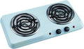 Courant Double Burner, 1700W Hot-Plate, White Countertop Burner, Portable Electric Cooktop, White, CEB2183W