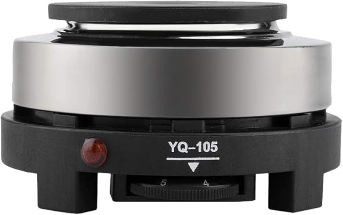 Joyzan Mini Hot Plate, 500W Small Electric Stove Portable Cooktop Heater Moka Pot Single Burner Temperature Control Heat Fast for Home Coffee Tea Water Kitchen Cooking Outdoor Camping Travel 110V