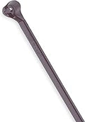 Thomas & Betts Ty-Rap TY523MX Cable Tie with Stainless Steel Locking Device, 4", 18 lb., Nylon, 6.6 Weather Resistant, Black (Pack of 100)