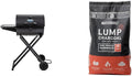 Char-Griller E1816 King-Griller Gambler Portable 320 sq. in. Charcoal Grill Bundle with 16 lb Masterbuilt Premium Hardwood Lump Charcoal