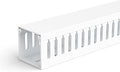 ZhiYo 2x2in Professional Server Rack Cable Management Raceway, Cable Raceway Kit, Electrically Safe PVC Open Slot Wire Cover, Cord Hider for Under Desk/Computer/Network Cords White