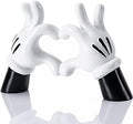 Cartoon Heart Hands Resin Statue Modern Home Decor Accents Love Finger Sculpture Room Decor Accessories Black White
