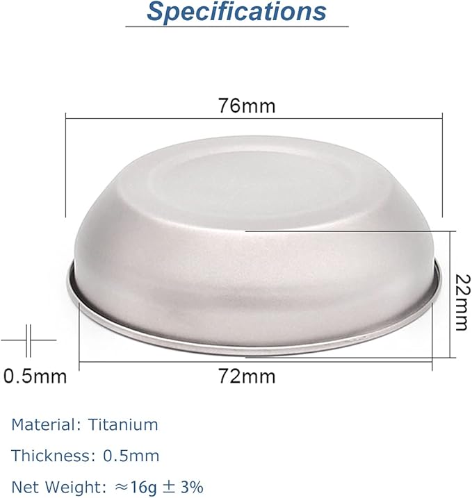 Titanium Alcohol Stove Cover, Portable Lightweight Camping Alcohol Stove Cover