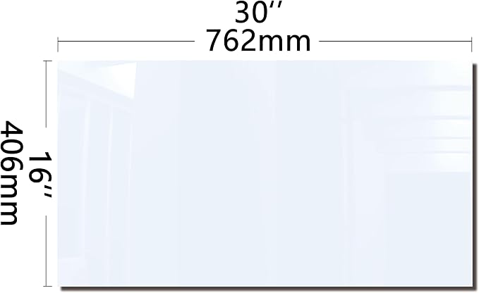 DAIFURONGE Tempered Glass Backsplash for Kitchen, Black and White Art Stove Backsplash Protector - Easy to Clean Wall Decor (White, 30"x16"(76.2x40.64cm))