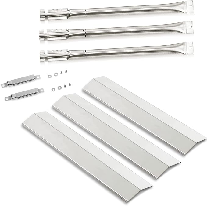 Grill Replacement Parts for Oklahoma Joe's Longhorn Combo 3-Burner Charcoal/Gas Smoker 15202029 12201767 14201767 Grill, 1767054 Heat Tent 1767017 Burner, Crossover Tube for Oklahoma Joe 15202029