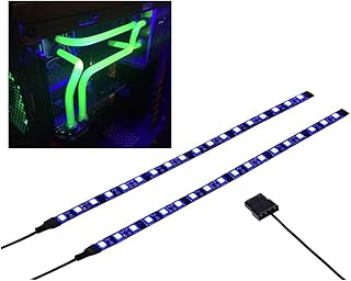 DS PC LED Flexible Light Strip Computer Lighting UV Purple with Magnetic for PC Case Computer Lighting Kit (390nm, 11.8INCH The 2nd Gen, S Series，Purple)