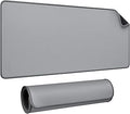 JIALONG Desk Mat - Large Desk Pad, Gaming Mouse Pad, Office Desk Protector with Anti-slip Base, Anti-wear Personalized Design, Mousepad in Mid-Grey