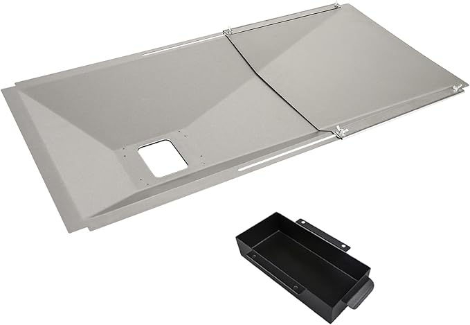 Utheer Universal Grease Tray with Catch Pan, Adjustable Drip Pan for 3/4/5 Burner Gas Grill, Grill Part for Nexgrill, Charbroil, Dynaglo, Kenmore, BHG, Grill Master, Backyard,Uniflame,Expert Gas Grill