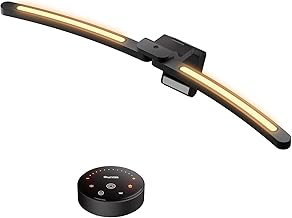 Quntis 1000R Curved Monitor Light Bar, Dual Adjustable Led Desk Lamp with Remote - Independently Rotate 2 LED Arc-Shaped Light Bars Specially Designed for Curved and 34'' Large Screen