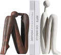 BANOMII Decorative Bookends for Heavy Books, Thinker Statue Book Holders for Shelves & Office Desk, Abstract Decor Aesthetic Book Ends Stoppers, Modern Bookshelf Decoration