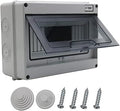Distribution Protection Box with DIN Rail IP65 ABS Transparent Clear Cover Power mcb Distribution Box for Circuit Breaker Indoor on The Wall 8 Way