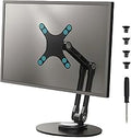 Portable VESA Monitor Stand for 15.6 Inch Monitors, Aluminum Portable Screen Mount for Desk with 360°Rotation Bases, Adjustable Secondary Travel Monitor Stand Compatible with 15.6/16/18.5 Inch - Black