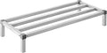VEVOR Aluminum Dunnage Rack, 48” x 20” Commercial Food Floor Rack, 8” Off the Floor, 1000 lbs Capacity All-Welded Aluminum Storage, for Storage in Restaurants, Kitchens, Garages and Vehicles