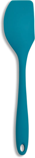 Mrs. Anderson’s Baking Silicone Scraper Spatula, Flexible And Nonstick, One-Piece Design, Turquoise Blue, For Mixing, Folding, Scraping, Baking, And Cooking