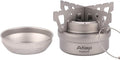 Alcohol Stove, Titanium Portable Camping Backpacking Hiking Stove with Cross Stand Carry Bag
