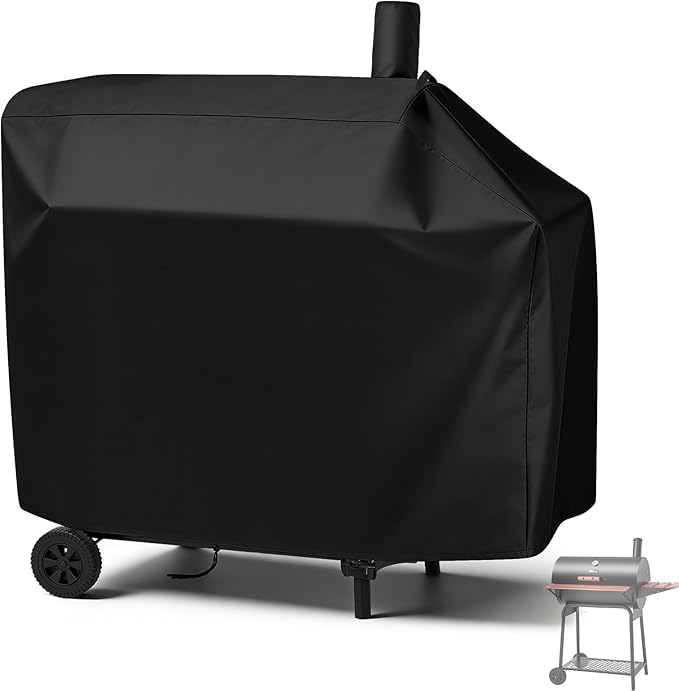 Charcoal Grill Cover for CC1830V 30 Charcoal Grill, Smoker Grill Cover for Outdoor Grill Waterproof BBQ Grill Cover - 44" L×29" W×45" H, Black