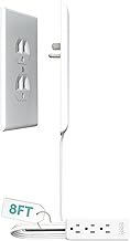 Sleek Socket Original & Patented Ultra-Thin Outlet Concealer with Cord Concealer Kit, Flat Extension Cord with Multi Outlets Power Strip, Ideal for Home Improvement, Hide Bulky and Messy Cords