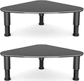 Hemudu 2 Pack Computer Monitor Riser | Triangle Save Space Desktop Corner Stand for Computer Monitor & Laptop Black HD01B-203