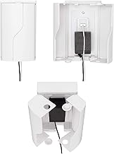 Safety Innovations Twin Door Baby Safety Outlet Cover Box for Babyproofing Outlets - More Interior Space for Extra Large Electrical Plugs and Adapters - Easy to Install - Easy to Use, (1-Pack)