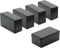 LeMotech 5Pcs ABS Plastic Electrical Project Case Power Junction Box, Project Box Black 2.4 x 1.4 x 1.0 inch (61 x 36 x 25 mm)