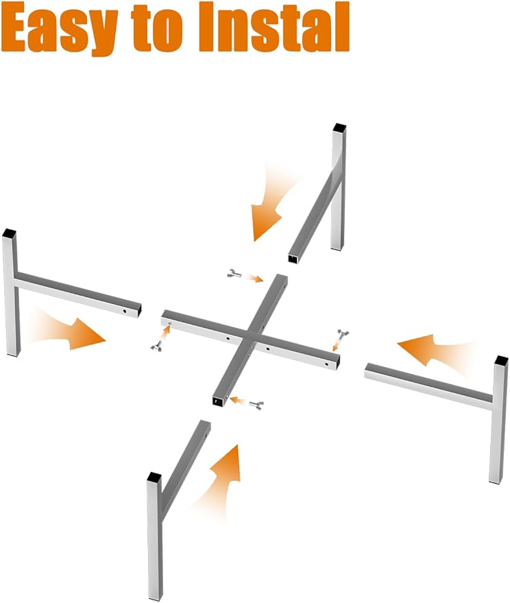 15-27 Inch Stainless Steel Fire Pit Stand, Adjustable 2 Height Base for Solo Stove Accessories, 220LBS Sturdy Firepit Stand for Patio Camping Backyard