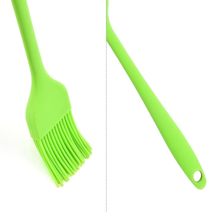 Silicone brush, Oil Brush for BBQ Kitchen Cooking Baking and Grilling (2 PCS,yellow&orange)