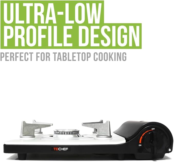 TECHEF - AGNI Portable Butane Gas Stove Burner, Made in Korea (Stove + 4 Butane)