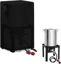 Outdoor Fryers Cover Fit for NUUK 30QT Turkey Fryer & 10QT Fish Fryer Combo Kit, Waterproof Outdoor Cooking Cover-(13"x 13" x 30")
