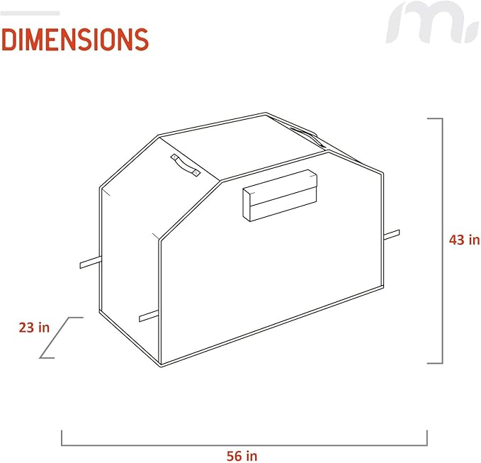 Megamaster 56" Gas Grill Cover, Heavy Duty Waterproof BBQ Cover with Built-In Pouch, Standard 3 & 4-Burner Barbecue Grill Covers for Weber Charbroil Nexgrill Grills, Polyester PVC Blend - 700-20141