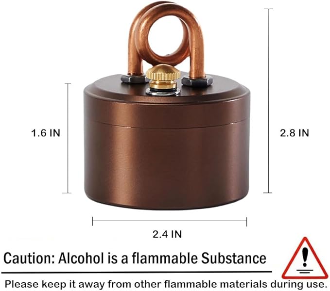 Portable Mini Alcohol Camping Stove - Foldable Stand, Durable Shell, Safe & Intense Flame Spirit Burner - Lightweight for Hiking, Backpacking, Cooking - 50ml Capacity