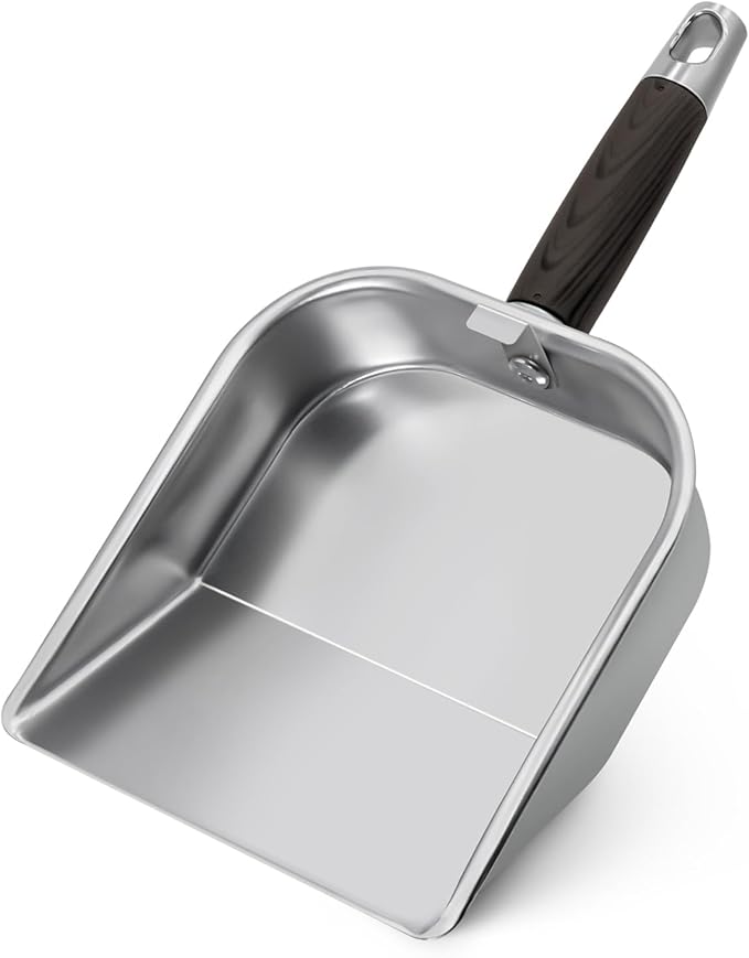 Griddle Scoop for Blackstone with a Any-Edge Hook, Stainless Steel Griddle Portable Food Mover for Stir Fry and Move Food, Classic Grill Shovel