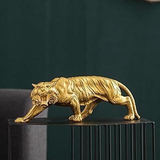 15.5 Inch Large Tiger Statue Figurine Sculpture Collectible Gifts for Tiger Lover Office Home Decor Desk Accessories Decoration Garden Figurines Outdoor Decor