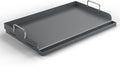 25" x 16" Cast Iron Flat Top Griddle - 23lb Heavy Duty - Oil Coating Non-Toxic - High Sidewalls Universal Grill Insert Fits Gas/Charcoal/Electric Grills for Weber Charbroil Nexgrill