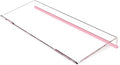 BEEGO Ergonomic Computer Keyboard Stand - Clear Acrylic Keyboard Riser Tilted Keyboard Holder Keyboard Tray with Lightpink Non-Slip Strip for Easy Typing at Home School Office Desk Accessories