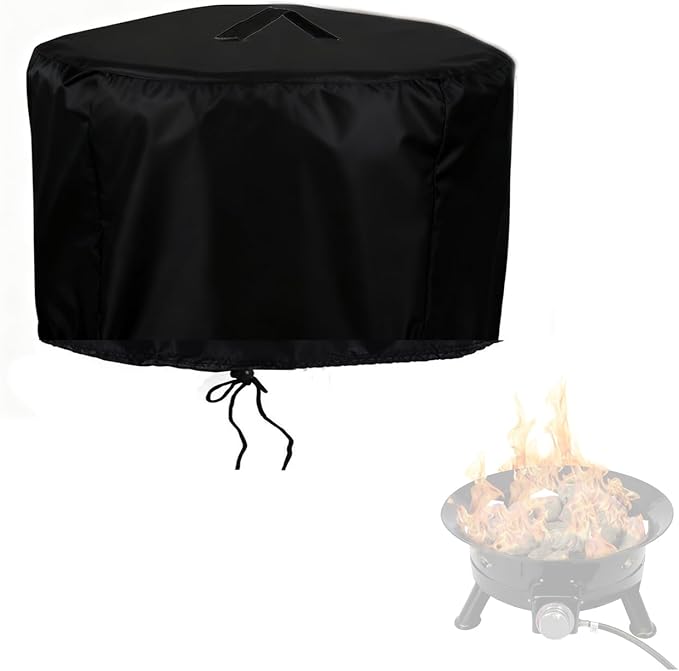 Propane Fire Pit Covers for Ciays Large Propane Fire Pit 24 Inch, Waterproof Firebowl Covers Outdoor Firepit Cover-24" D x 12" H