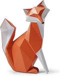 HAUCOZE Fox Statue Figurine Modern Animal Sculpture Home Decor Geometric Art Gift for Shelf Desk Living Room 8.0 Inch