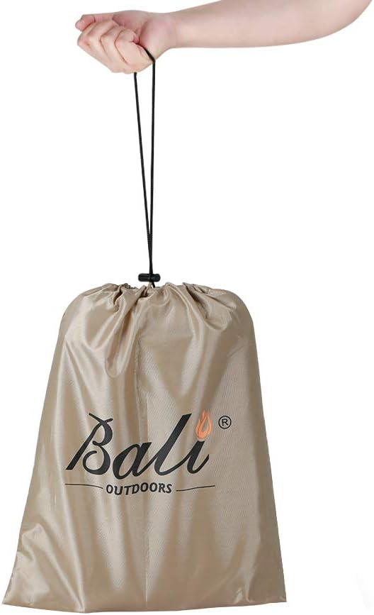 BALI OUTDOORS Round Fire Pit Cover Fire Column Cover Cylinder Fire Pit Cover, 24 Inch, Heavy Duty, Waterproof, Weather Resistant, Khaki