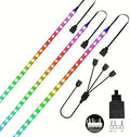 RGB Strip Light for PC Case, 3x19.7in 90LEDs Addressable LED Strip for Motherboard 5V 3-Pin Header Gaming Case DIY Lighting