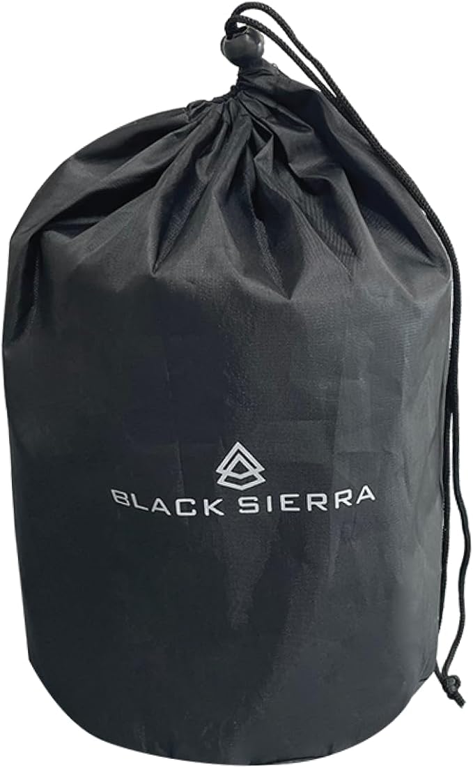 Black Sierra Tabletop Smokeless 7" Black Mini Firepit Burns Wood Pellets, Stainless Steel for Camping, Outdoor & Patio, Wood Burning Portable Bonfire Perfect for Smore's