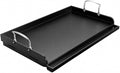 Cast Iron Griddle for Gas Grill & Stove Top, 25" x 16" Flat Top Grill Griddle Plate, Heavy Duty Outdoor BBQ Griddle with Grease Drain for Camping & Tailgating