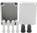 MAKERELE Weatherproof Outdoor Box Electrical with Cover 4.33”3.15”3.35” (1108085mm) Outdoor Universal Durable Cable Enclosure Dustproof with 2 NPT 1/4” Glands