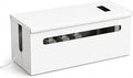 0.6mm Metal Cable Management Box - Large Cable Organizer Box and Power Strip Box for Electrical Cord Hiding, Home Office Floor Cables Hider, TV Wires Storage Organization