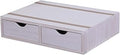 DDYURI Kitchen Storage Organizer with 2 Drawers for Coffee Brew K Cup/Coffee Pod Holder - Office Organization Drawer for Desk, Multi-Purpose Mini Wood Cabinet Countertop Stand Shelf CF1D2C White